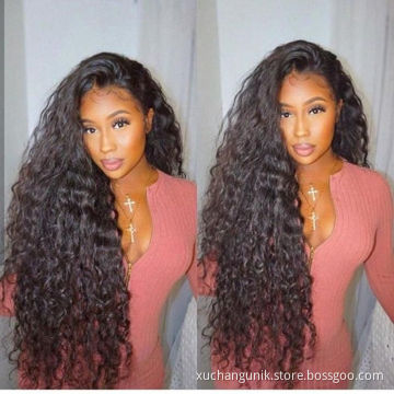 Uniky Unprocessed Brazilian Human Hair HD Full Lace Wig Vendors Water Wave Cuticle Aligned 100% Virgin Hair Wigs For Black Women